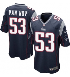 Men's Nike New England Patriots #53 Kyle Van Noy Game Navy Blue Team Color NFL Jersey