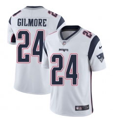 Youth Nike New England Patriots #24 Stephon Gilmore White Vapor Untouchable Limited Player NFL Jersey