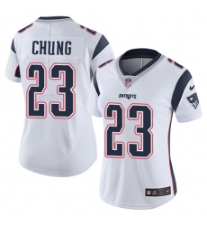 Women's Nike New England Patriots #23 Patrick Chung White Vapor Untouchable Limited Player NFL Jersey