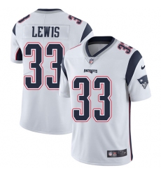 Men's Nike New England Patriots #33 Dion Lewis White Vapor Untouchable Limited Player NFL Jersey