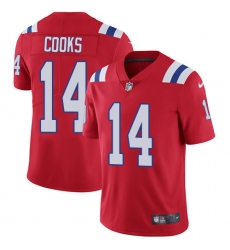 Men's Nike New England Patriots #14 Brandin Cooks Red Alternate Vapor Untouchable Limited Player NFL Jersey