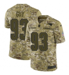 Youth Nike New England Patriots #93 Lawrence Guy Limited Camo 2018 Salute to Service NFL Jersey
