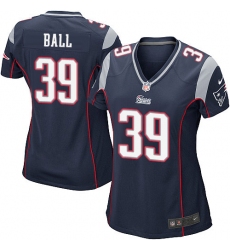 Women's Nike New England Patriots #39 Montee Ball Game Navy Blue Team Color NFL Jersey