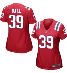 Women's Nike New England Patriots #39 Montee Ball Game Red Alternate NFL Jersey