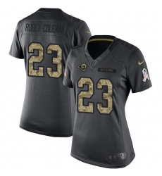 Women's Nike Los Angeles Rams #23 Nickell Robey-Coleman Limited Black 2016 Salute to Service NFL Jersey