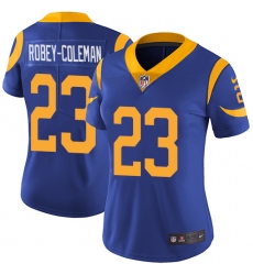 Women's Nike Los Angeles Rams #23 Nickell Robey-Coleman Royal Blue Alternate Vapor Untouchable Limited Player NFL Jersey