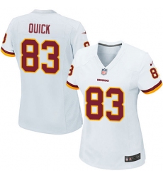 Women's Nike Washington Redskins #83 Brian Quick Game White NFL Jersey