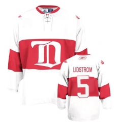 Youth Reebok Detroit Red Wings #5 Nicklas Lidstrom Premier White Third NHL Jersey