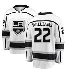 Men's Los Angeles Kings #22 Tiger Williams Authentic White Away Fanatics Branded Breakaway NHL Jersey