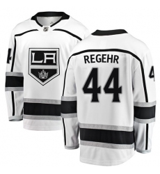 Men's Los Angeles Kings #44 Robyn Regehr Authentic White Away Fanatics Branded Breakaway NHL Jersey