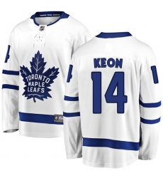 Men's Toronto Maple Leafs #14 Dave Keon Fanatics Branded White Away Breakaway NHL Jersey