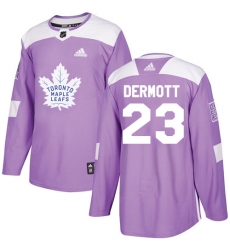 Youth Adidas Toronto Maple Leafs #23 Travis Dermott Authentic White 2018 Stadium Series NHL Jersey