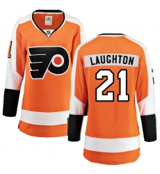 Women's Philadelphia Flyers #21 Scott Laughton Fanatics Branded Orange Home Breakaway NHL Jersey