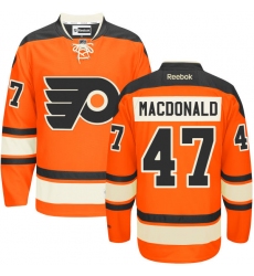 Men's Reebok Philadelphia Flyers #47 Andrew MacDonald Authentic Orange New Third NHL Jersey