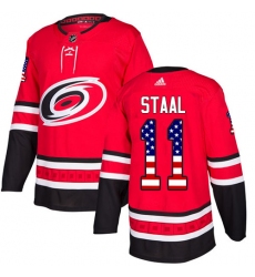 Youth Adidas Carolina Hurricanes #11 Jordan Staal Authentic Red USA Flag Fashion NHL Jersey