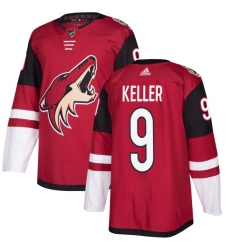 Men's Adidas Arizona Coyotes #9 Clayton Keller Authentic Burgundy Red Home NHL Jersey