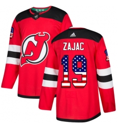 Youth Adidas New Jersey Devils #19 Travis Zajac Authentic Red USA Flag Fashion NHL Jersey
