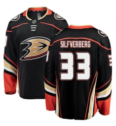 Men's Anaheim Ducks #33 Jakob Silfverberg Fanatics Branded Black Home Breakaway NHL Jersey