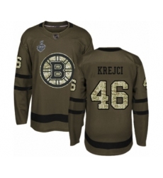 Men's Boston Bruins #46 David Krejci Authentic White Winter Classic 2019 Stanley Cup Final Bound Hockey Jersey