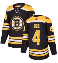 Men's Adidas Boston Bruins #4 Bobby Orr Premier Black Home NHL Jersey