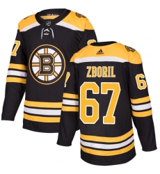 Youth Adidas Boston Bruins #67 Jakub Zboril Authentic Black Home NHL Jersey