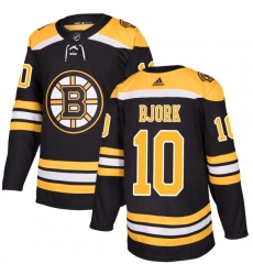 Men's Adidas Boston Bruins #10 Anders Bjork Premier Black Home NHL Jersey