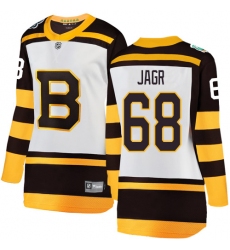 Women's Boston Bruins #68 Jaromir Jagr White 2019 Winter Classic Fanatics Branded Breakaway NHL Jersey