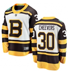Men's Boston Bruins #30 Gerry Cheevers White 2019 Winter Classic Fanatics Branded Breakaway NHL Jersey