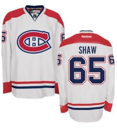 Men's Reebok Montreal Canadiens #65 Andrew Shaw Authentic White Away NHL Jersey