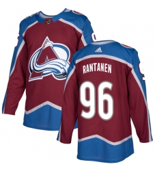 Youth Adidas Colorado Avalanche #96 Mikko Rantanen Authentic Burgundy Red Home NHL Jersey