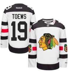 Youth Reebok Chicago Blackhawks #19 Jonathan Toews Premier White 2016 Stadium Series NHL Jersey