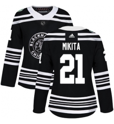Women's Adidas Chicago Blackhawks #21 Stan Mikita Authentic Black 2019 Winter Classic NHL Jersey