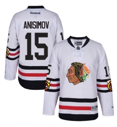 Men's Reebok Chicago Blackhawks #15 Artem Anisimov Authentic White 2017 Winter Classic NHL Jersey