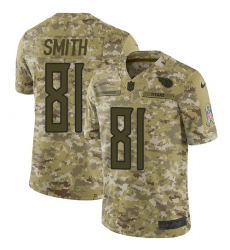 Men's Nike Tennessee Titans #81 Jonnu Smith Limited Camo 2018 Salute to Service NFL Jersey