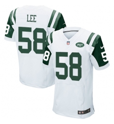 Men's Nike New York Jets #58 Darron Lee Elite White NFL Jersey