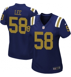 Women's Nike New York Jets #58 Darron Lee Elite Navy Blue Alternate NFL Jersey