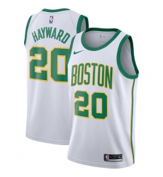 Youth Nike Boston Celtics #20 Gordon Hayward Swingman White NBA Jersey - City Edition
