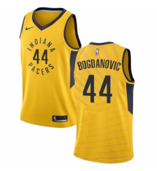 Men's Nike Indiana Pacers #44 Bojan Bogdanovic Swingman Gold NBA Jersey Statement Edition