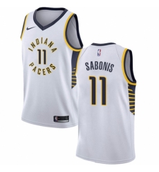 Women's Nike Indiana Pacers #11 Domantas Sabonis Swingman White NBA Jersey - Association Edition