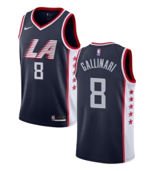 Youth Nike Los Angeles Clippers #8 Danilo Gallinari Swingman Navy Blue NBA Jersey - City Edition