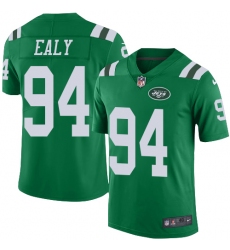Men's Nike New York Jets #94 Kony Ealy Elite Green Rush Vapor Untouchable NFL Jersey