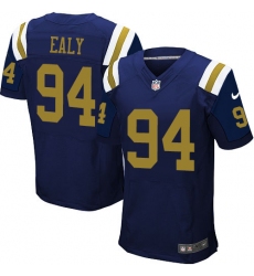 Men's Nike New York Jets #94 Kony Ealy Elite Navy Blue Alternate NFL Jersey