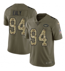 Men's Nike New York Jets #94 Kony Ealy Limited Olive/Camo 2017 Salute to Service NFL Jersey