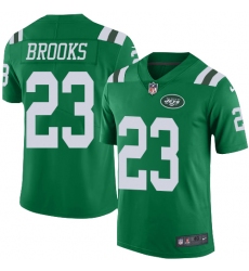 Men's Nike New York Jets #23 Terrence Brooks Elite Green Rush Vapor Untouchable NFL Jersey