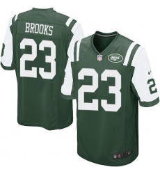 Men's Nike New York Jets #23 Terrence Brooks Game Green Team Color NFL Jersey