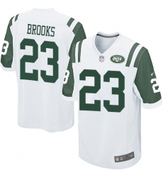 Men's Nike New York Jets #23 Terrence Brooks Game White NFL Jersey