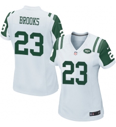 Women's Nike New York Jets #23 Terrence Brooks Game White NFL Jersey