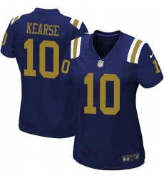 Women's Nike New York Jets #10 Jermaine Kearse Elite Navy Blue Alternate NFL Jersey