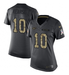 Women's Nike New York Jets #10 Jermaine Kearse Limited Black 2016 Salute to Service NFL Jersey