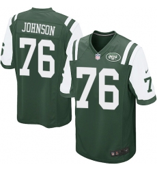 Men's Nike New York Jets #76 Wesley Johnson Game Green Team Color NFL Jersey